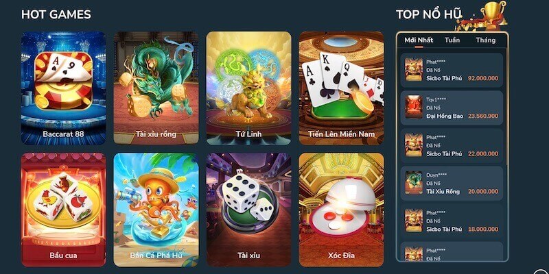 Giao diện Vnbet77 bắt mắt, dễ sử dụng